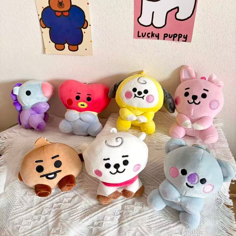 BTS BTS ของเล่นตุ๊กตาไอดอลเกาหลีตุ๊กตาการ์ตูนตุ๊กตาพวงกุญแจกระเป๋าจี้