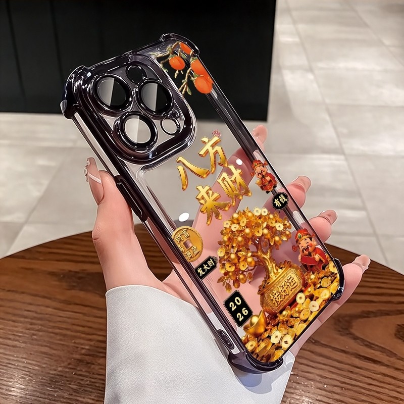 Clear Case สําหรับ Vivo V70 FE V60 V50 V40 V30 Lite V29E V27 V25 V25E Y31 Y21D Y05 Y04 Y03 Y18 Y28S Y29 Y39 Y36 Y27 Y29S หรูหราน่ารักมั่งคั่งชุบโปร่งใสกันกระแทกกรณีโทรศัพท์อ่อน