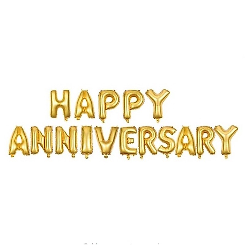 ลูกโป่ง HAPPY ANNIVERSARY พร้อมการเขียนครบรอบ
