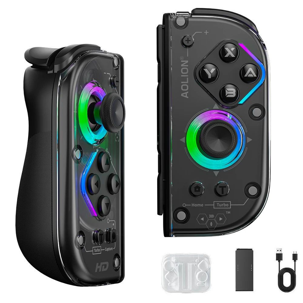 AOLION จอยเกมไร้สายแบบ Dual Hall Joycon สําหรับ Nintendo Switch