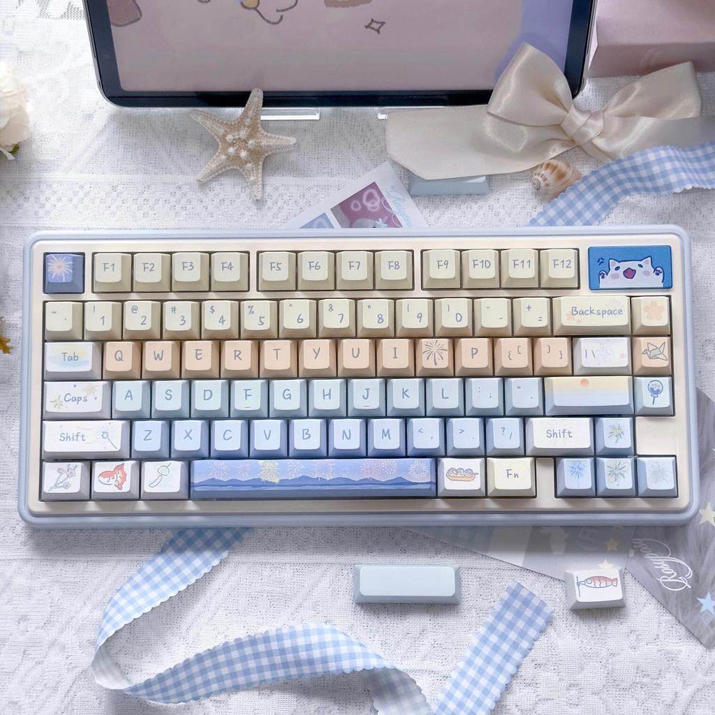 Longche Fireworks Conference Sanhuamiao School Notes โรงงานเดิมความสูง HI75 s75 คีย์บอร์ด Keycap
