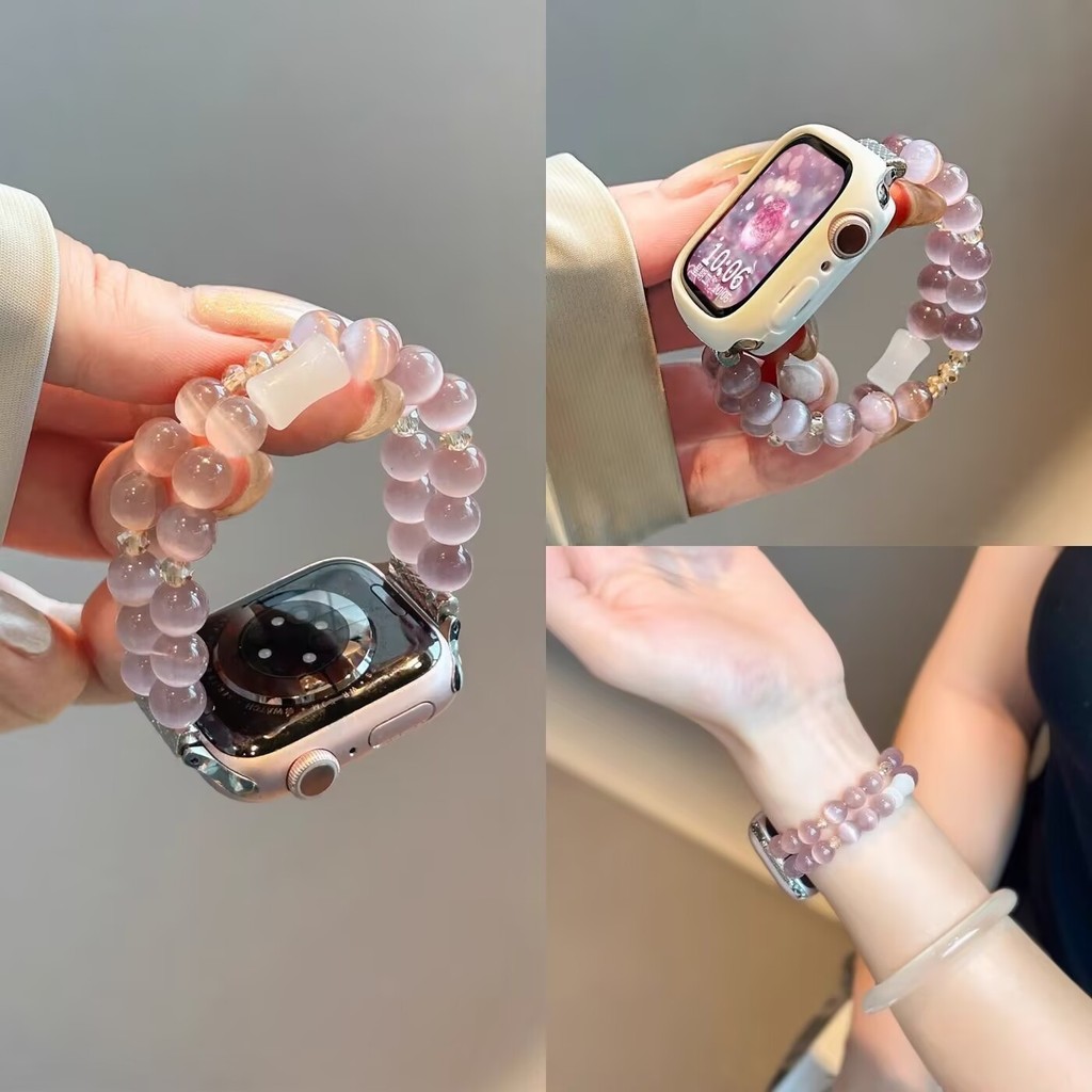 Succulent Grape Opal Strap เหมาะสําหรับ iwatch Watch applewatch Apple Watch S10 Crystal s9 Strap