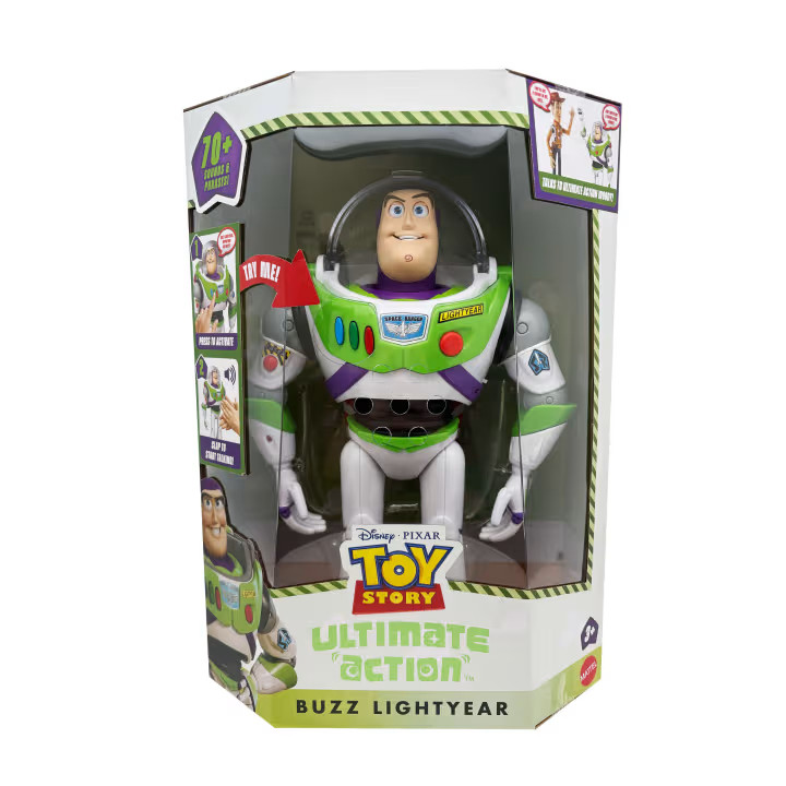 ฟิกเกอร์ Disney And Pixar Toy Story 5 Ultimate Action Buzz Lightyear พร้อมโหมดการเคลื่อนไหว 12 นิ้ว