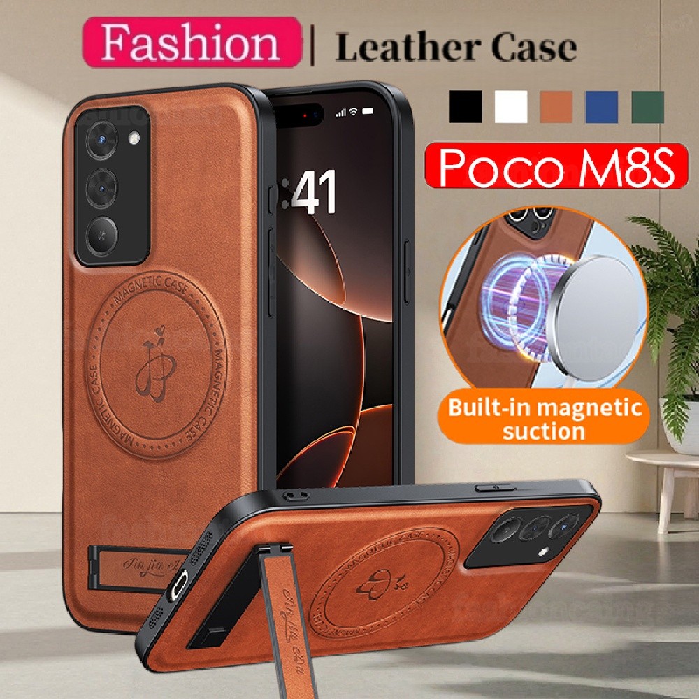 สําหรับ Xiaomi Poco M8 M 8 S M8s M8Pro M8 S Pro PocoM8s PocoM8Pro 5G 2026 PU หนังวงเล็บแม่เหล็กเคสโท