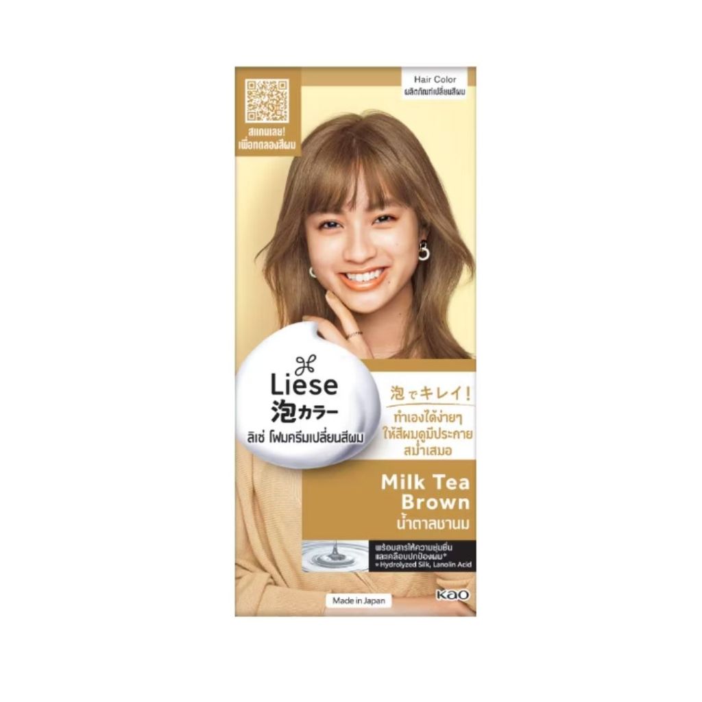 ลิเซ่ โฟมเปลี่ยนสีผมมิลค์ทีบราวน์ Liese Milk Tea Brown 108ml.