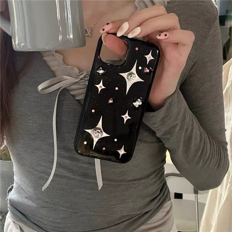 Y2k สาวร้อนสามมิติ Rhinestone Star เหมาะสําหรับ Glory 100/90/80/60se/70pro เคสโทรศัพท์ magic5 play6t