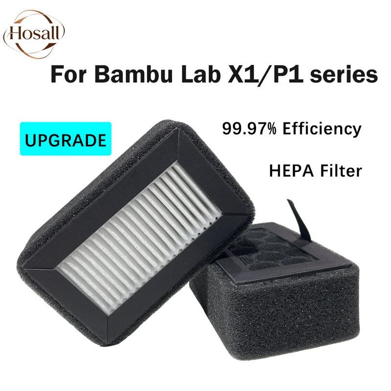 HB เครื่องฟอกอากาศสําหรับBambu Lab X1C P1S P1P X1 HEPAกรองX1Cชิ้นส่วนถ่านกัมมันต์Combo Bulab P1sอุปก