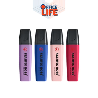 STABILO (สตาบิโล) ปากกาเน้นข้อความ ปากกาไฮไลท์ Boss รุ่น Original /Pastel /Nature ชนิดหัวตัด ( 1 ด้าม )
