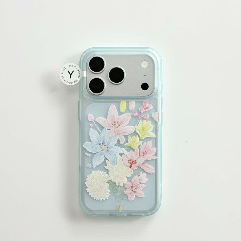 Insสไตล์Frosted LilyเหมาะสําหรับApple 17/16 Frosted 15/14 เคสโทรศัพท์13/12 Soft Case 11 Simple xrสาวเคสโทรศัพท์