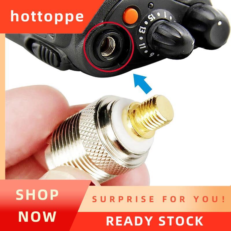 hottoppe สําหรับ GP328 Walkie Coaxial Connector Adapter สําหรับ GP328 GP88 มือถือ Walkie Talkie