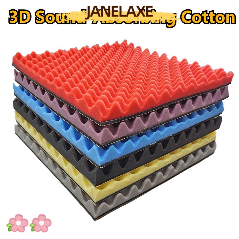 JANELAXE932JN 50*50*5 ซม. อะคูสติกโฟมแผง, รูปคลื่นไม่มี Self กาวอะคูสติกฟองน้ํา, สบายปลอดสารพิษเงียบ