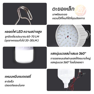 HS-85W DC 12V หลอดไฟ LED ใช้ไฟ ไฟตุ้ม พร้อมปากคีบ ใช้กับแบตเตอร์รี่ หลอดไฟ LED ใช้ไฟ แสงสีขาว