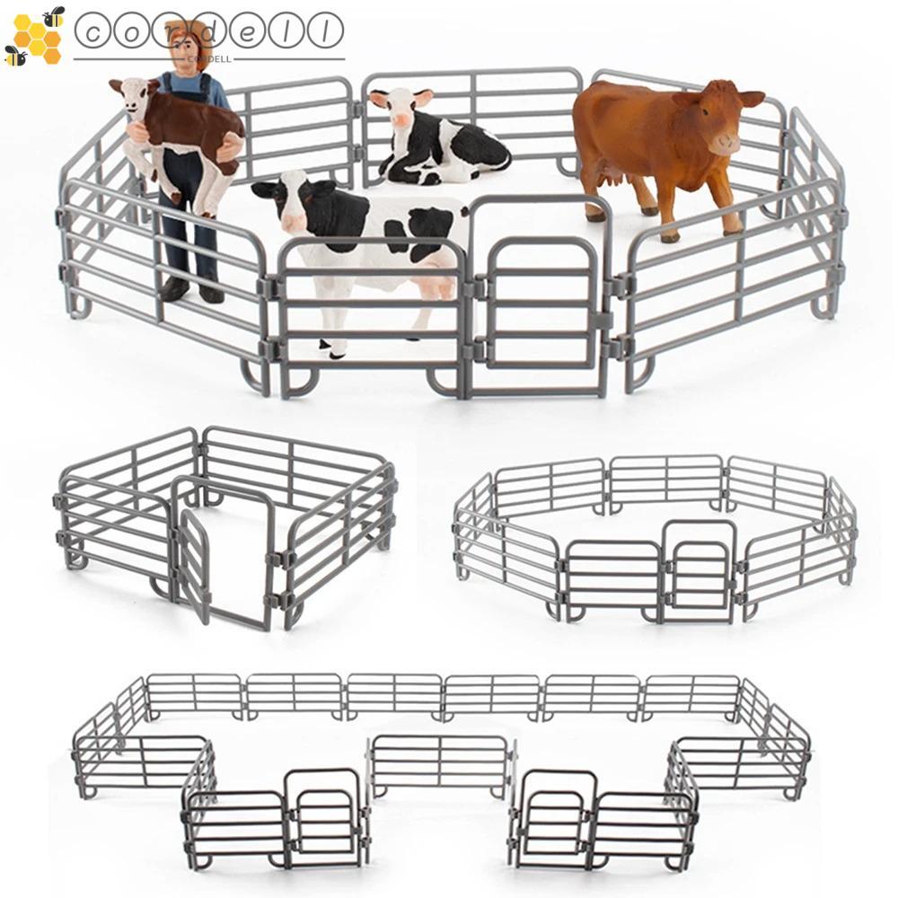 CORDELL จําลอง Ranch รั้ว, Miniature DIY ฟาร์มจําลองฟาร์ม Ranch DIY รั้ว, Zoo ตุ๊กตารั้วตกแต่งอุปกรณ