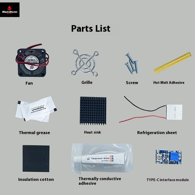 1 ชุด 40*40 มม.ชิปเครื่องทําความเย็นเซมิคอนดักเตอร์ SR-01 5V DIY Thermoelectric Cooler Peltier Elemente โมดูล