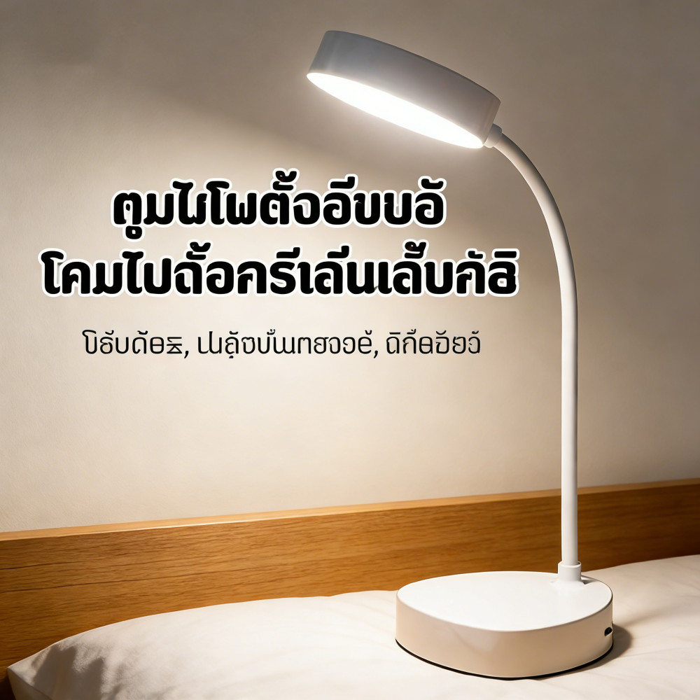 โคมไฟตั้ง๊ะโต๊ะป้องกันดวงตา โคมไฟหัวเตียงอ่านหนังสือ โคมไฟรับสายโคมไฟฐานทรงกลม