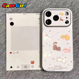 [✅คุ้มค่าที่สุด] สำหรับ iPhone 16 13 17 15 11 14 12 Pro Max 16 15 14Plus ลายแมวน่ารักพิมพ์เต็มน่ารักมากกันกระแทก