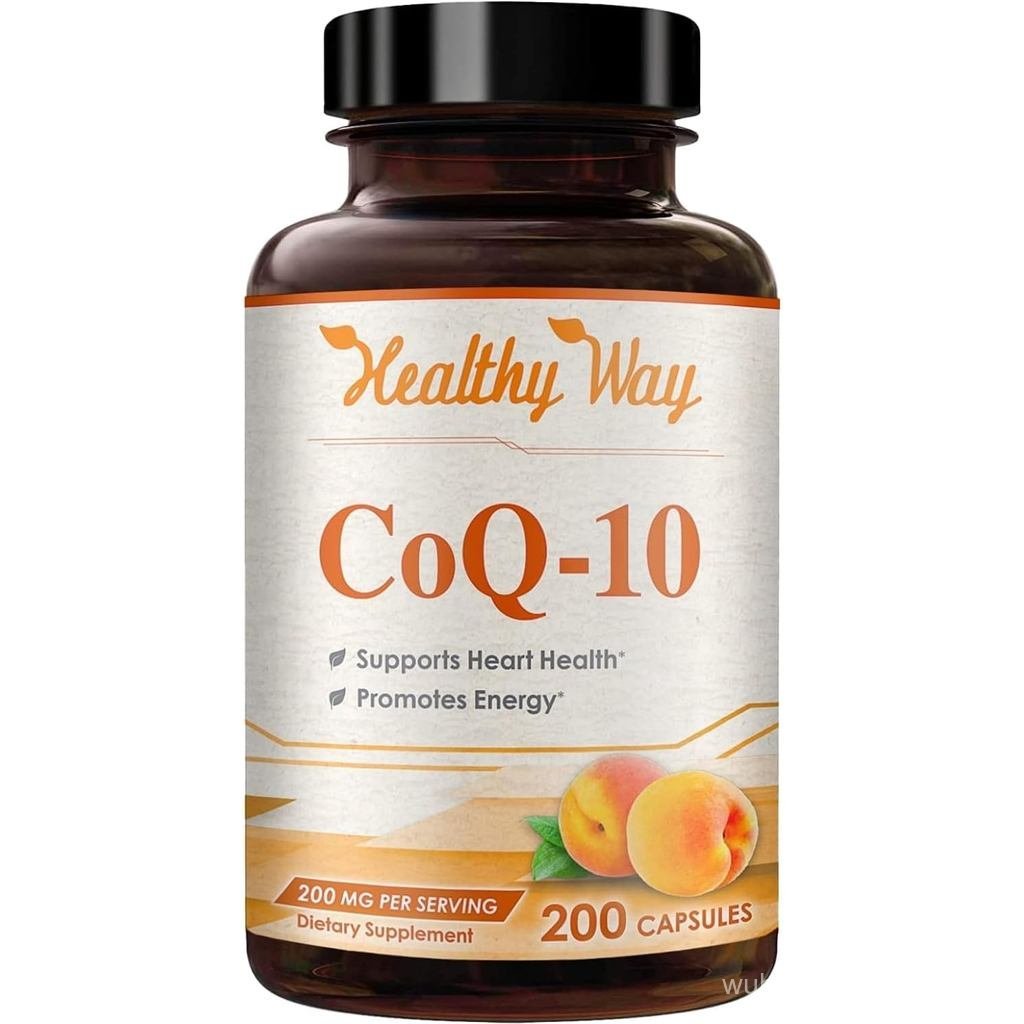 Coenzyme Q10 200mg CoQ10 อาหารเสริม -Once Daily CoQ10 200mg แคปซูลผงเพื่อสุขภาพหัวใจ, สารต้านอนุมูลอ
