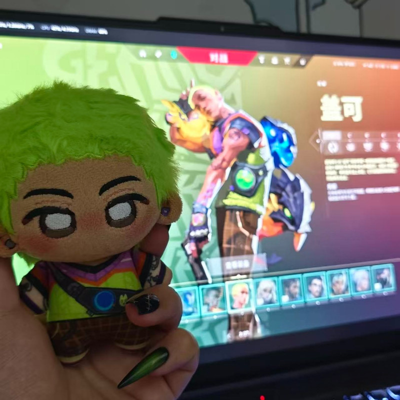 Valorant Gekko 10 ซม.มินิผ้าฝ้ายตุ๊กตาน่ารัก Chibi ตุ๊กตาของเล่นกระเป๋า Charm ตุ๊กตาสําหรับเกมแฟนคอล