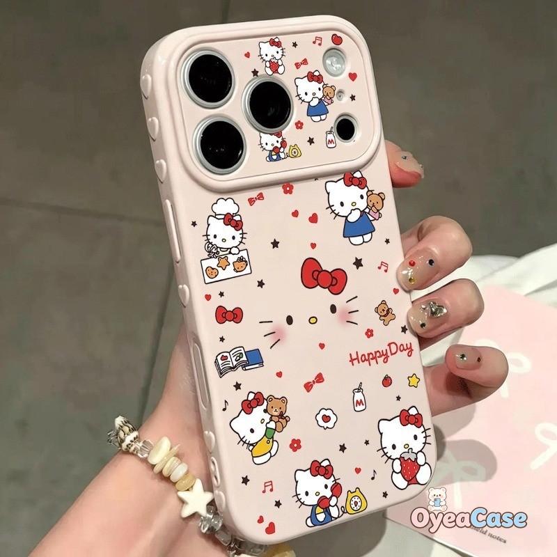 โบว์สีแดง Kitty Cat 3D Loving Hearts สําหรับ Vivo Y38 Y37 Y37M Y36T Y36 Y36M Y36i Y36S Y35 Y35M Y33T Y31D Y31S Y29 Y27S Y28S Y28S Y27S Y28S สีลูกกวาด 4G Y27S Y28S Y27S Y28S สีลูกกวาด