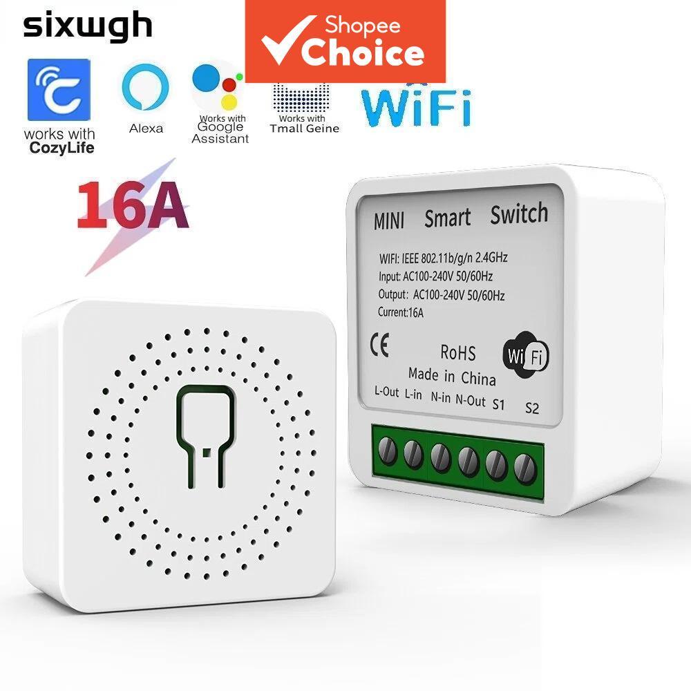 สวิตช์อัจฉริยะ WiFi ขนาดเล็ก Tuya Wireless Breaker ใช้งานได้กับ Alexa Google Home