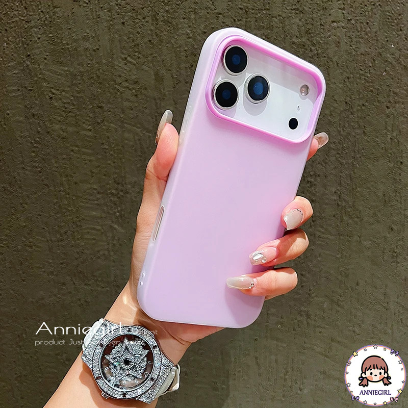 Simple Jelly Candy สีเคสโทรศัพท์สําหรับ IPhone 11 17 16 15 14 Pro Max 16plus 12 13 Promax Matte Scratch-proof ซิลิโคน Anti-drop Soft IMD โทรศัพท์ปกหลัง