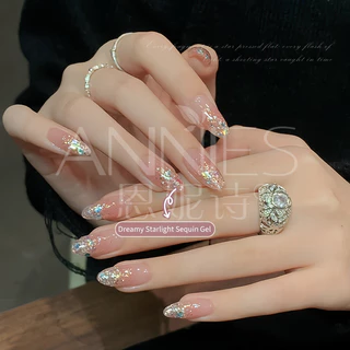 ANNIES ยาทาเล็บปักเลื่อมสีชมพู เจลกระพริบสดใส 5g