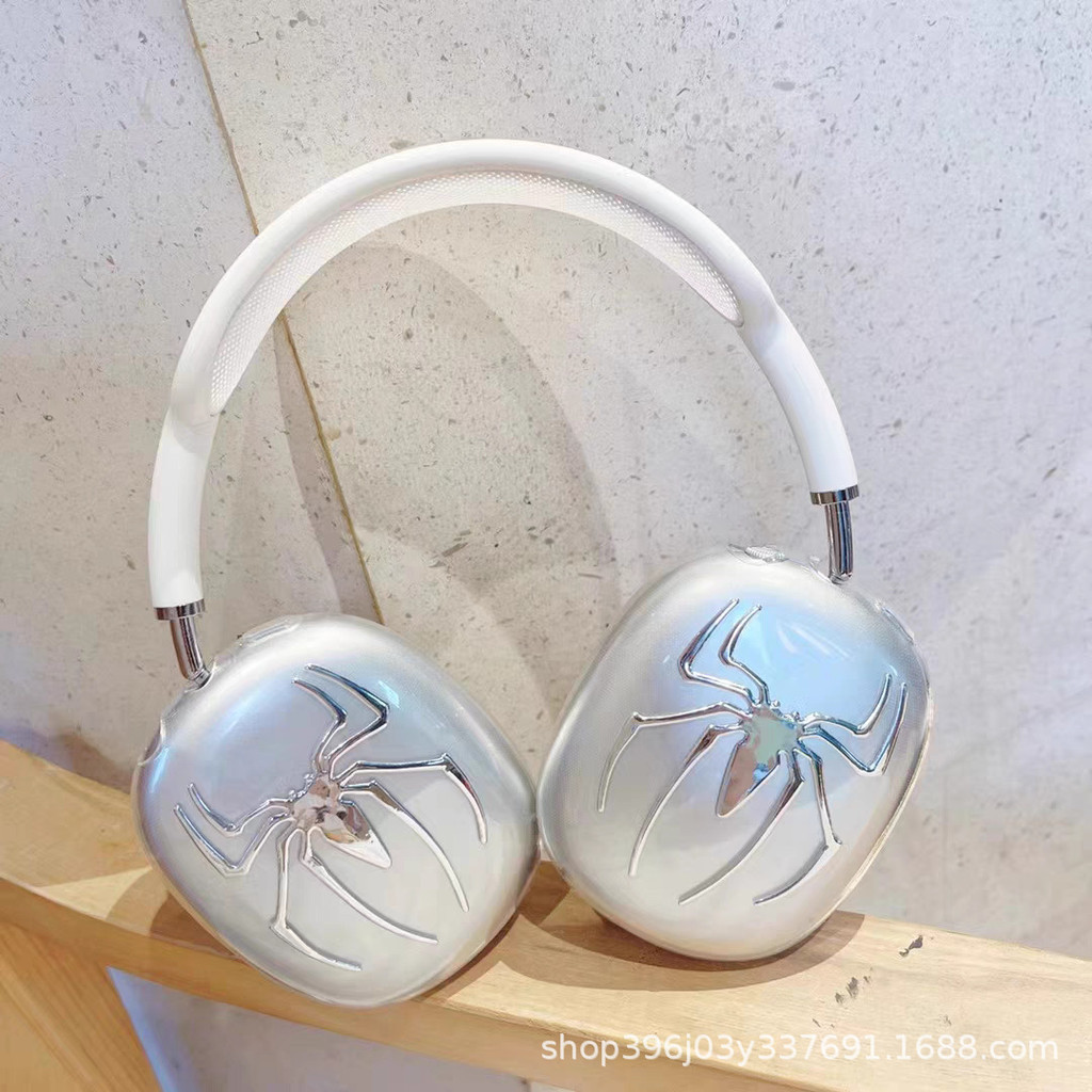 Spider-Man ไฟฟ้าเหมาะสําหรับ Apple airpods max เคสป้องกันหูฟังเคสป้องกัน airpods หญิง