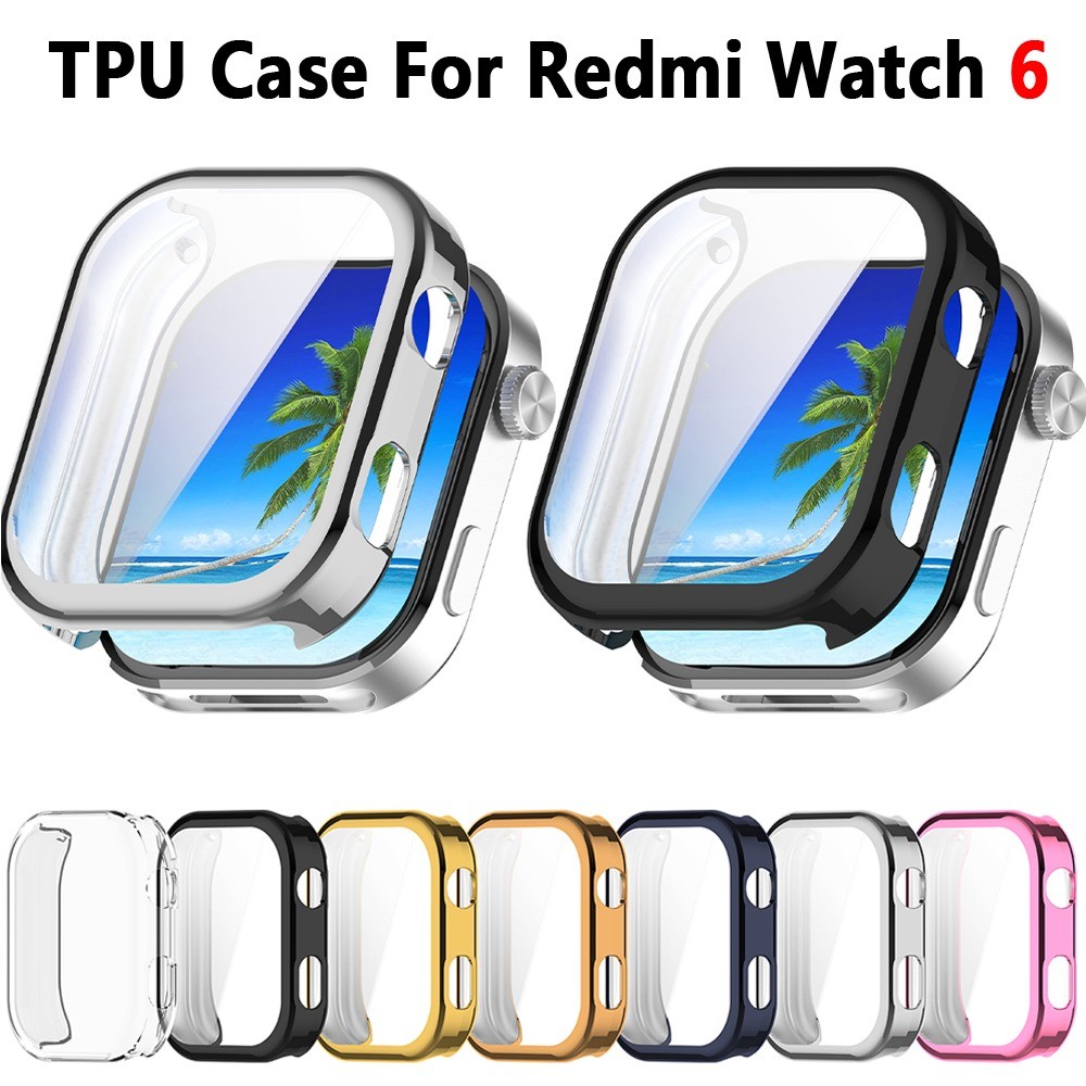 เคสป้องกัน TPU เข้ากันได้กับนาฬิกา Redmi 6 ตัวป้องกันหน้าจอป้องกันรอยขีดข่วนเปลือกกันกระแทก