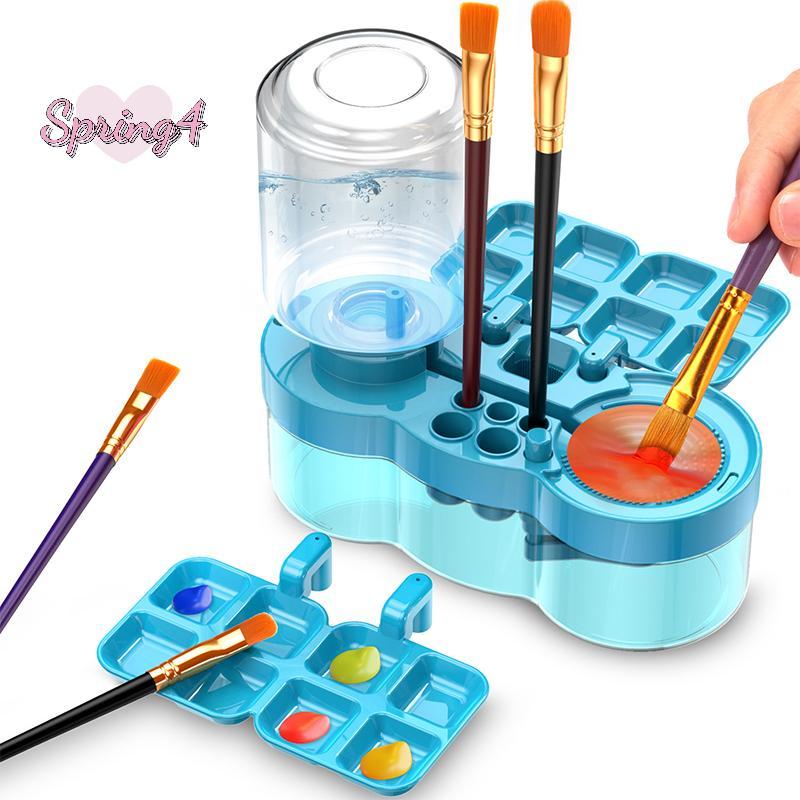 <Spring4> Nail Art Brush Washer with Drain Button Paint Brush Clean Device Automatic Water Circulation For Nail Art Brush Nice