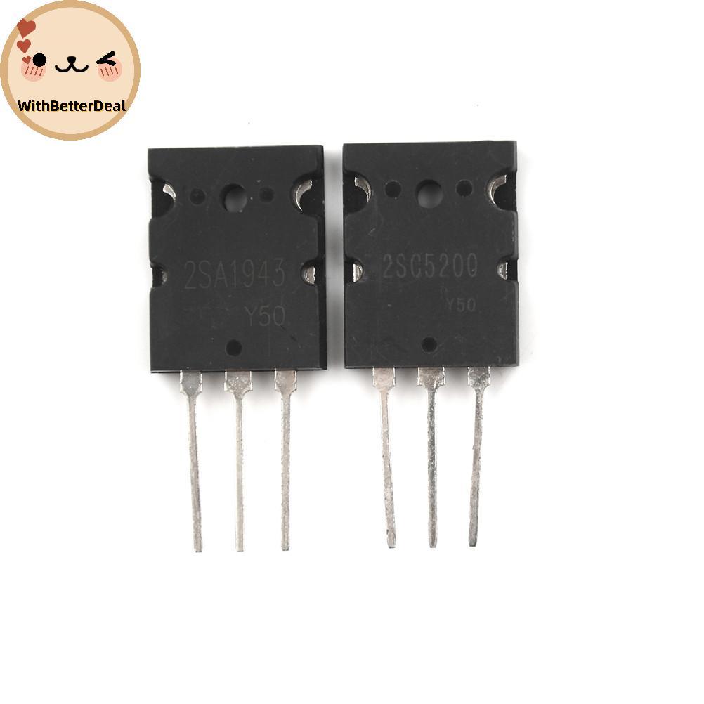BETTER ใหม่ 1 คู่ OR 2PCS ทรานซิสเตอร์ TO-3PL 2SA1943-O 2SC5200-O 2SA1943 2SC5200 A1943 C5200 TH