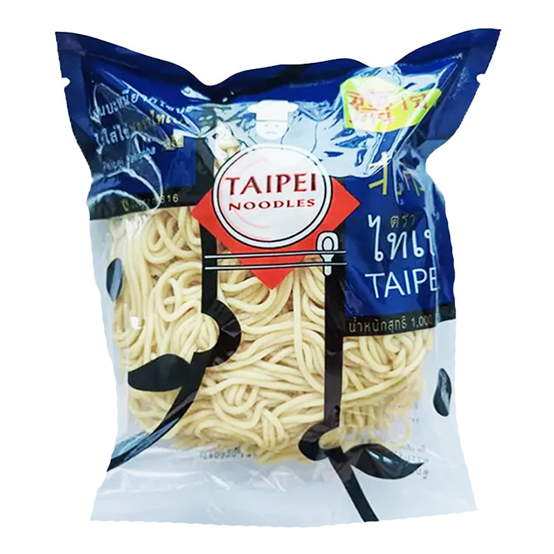 ไทเป เส้นบะหมี่ยากิโซบะ (เจ) 1 กก. TAIPEI Yakisoba Noodles เส้นสดพร้อมผัด ไม่ต้องลวก