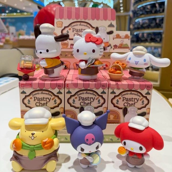สินค้าที่มีชื่อเสียง Sanrio Western Pastry Kitchen Series Mystery Box เครื่องประดับรูปของขวัญตุ๊กตา