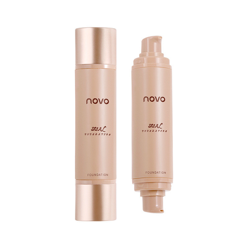 [ขายร้อน] OEM ปรับแต่ง Soft Focus Double-Effect Double-Headed Liquid Foundation คอนซีลเลอร์ Non-Stic
