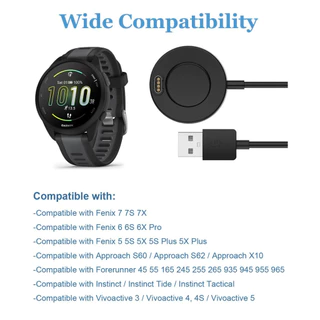 สายชาร์จ Garmin Fenix 6 6s 6X 7X 7 7s Epix 5 5S 5X Instinct/Vivoactive 3 4 4s Forerunner 245 55 945 165 570 965 Venu2