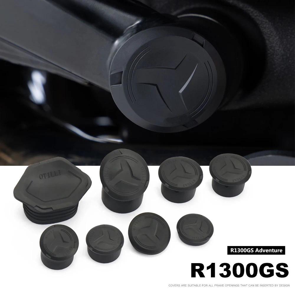 SL 8 PCS Motorcycle Black Frame Hole Cover Caps Plug For BMW R1300GS Adventure R1300 GS 2023- GS1300
