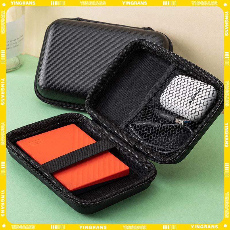 [yingrans] แบบพกพา EVA ที่ชาร์จโทรศัพท์เครื่องโกนหนวดกระเป๋าซิปป้องกันกรณี Hard Disk Data Cable ที่เก็บหูฟัง Poet Pouch TH