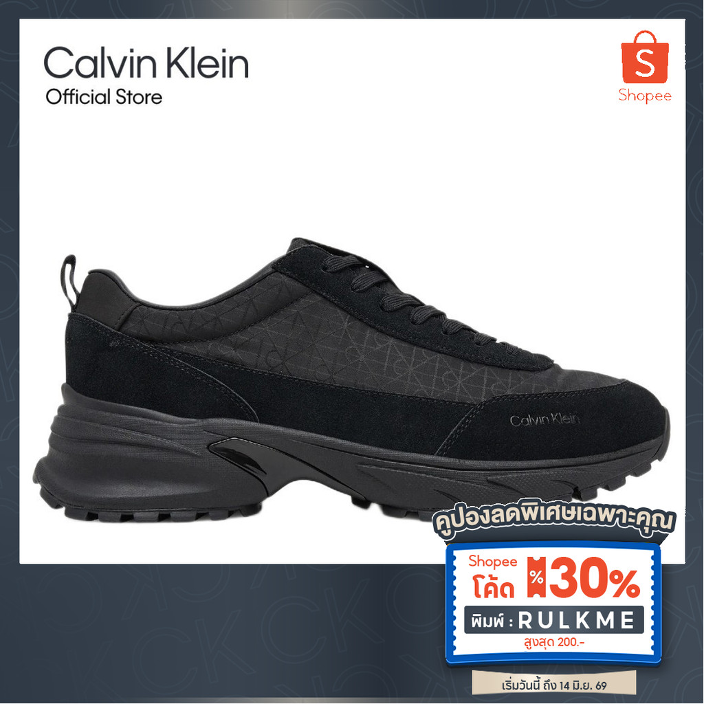 CALVIN KLEIN รองเท้าผ้าใบผู้ชาย รุ่น YM01378 0GJ-สีดำ