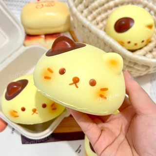 ช้า Rebound Decompression ของเล่นสร้างสรรค์จําลองช็อกโกแลตขนมปังลูกสุนัขลูกแมวยอดนิยม Squishy ของเล่น Stress-relief Mochi