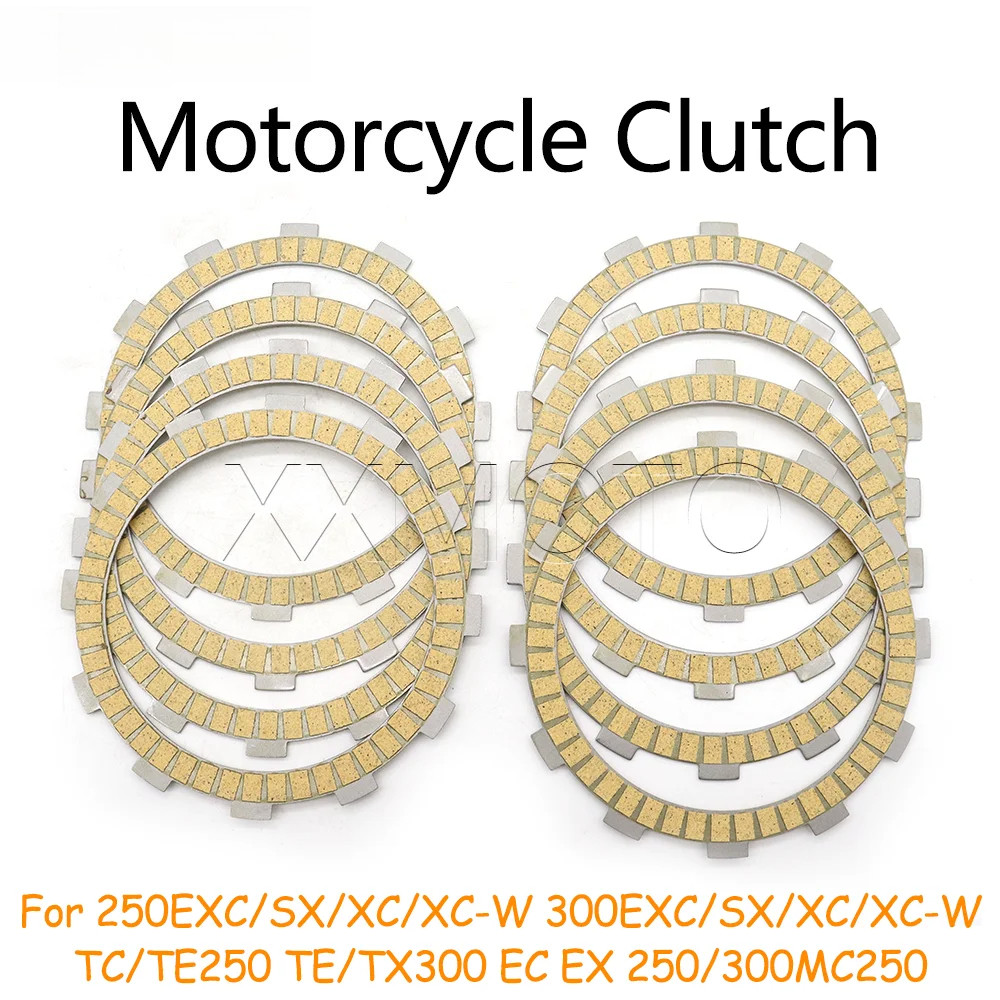 รถจักรยานยนต์แผ่นคลัทช์แรงเสียดทานแผ่นดิสก์ชุดสําหรับ KTM 250EXC 250SX 250XC 250XC-W 300EXC 300XC-W 