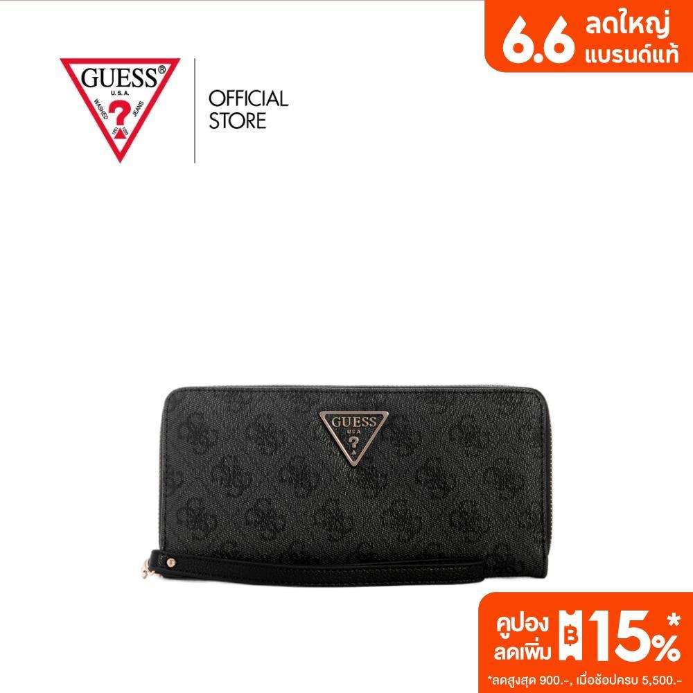 GUESS กระเป๋า รุ่น SG7459146 LAUREL II SLG LARGE ZIP AROUND ZIP WALLET สีดำ