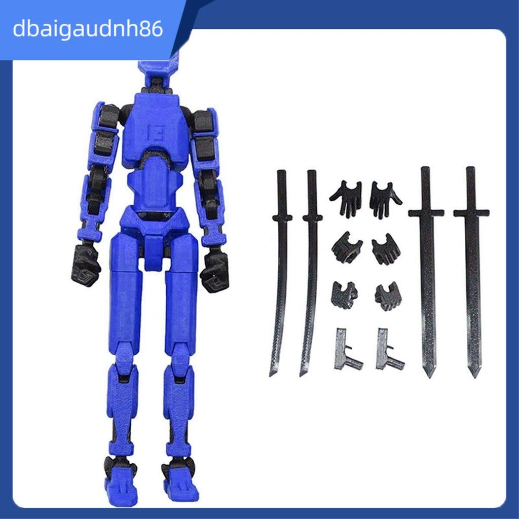 READY STOCK3D พิมพ์ Multi-Jointed Movable Figure T13 Action Figure 13 Action Figure ตกแต่ง Dummy E