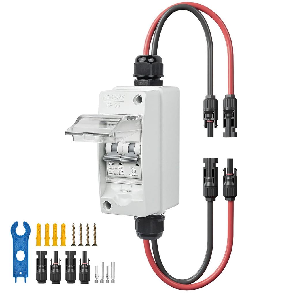 Precision Solar Panel Disconnect Switch 1000V 50A PV Disconnect Switch Outdoor Miniature Circuit Bre