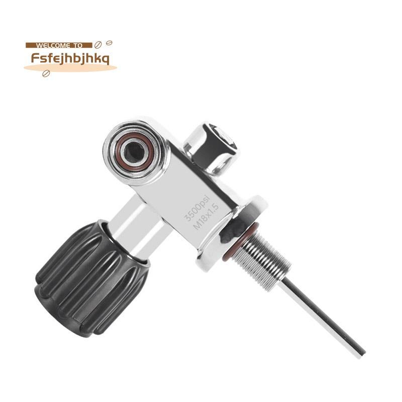 [fsfejhbjhkq]วาล์วดําน้ําแรงดันสูงโลหะ M18x 1.5 3500Psi ดําน้ําถังวาล์วอุปกรณ์ดําน้ํา