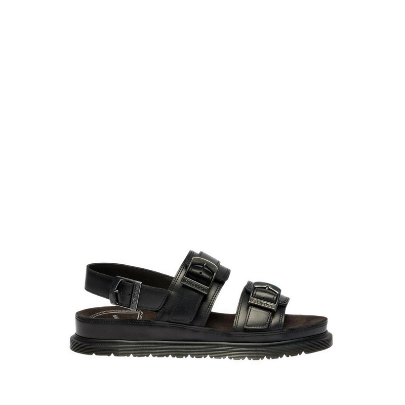 Dr. Martens รุ่น San รองเท้าแตะสายรัด 2 สาย Unisex สีดำ