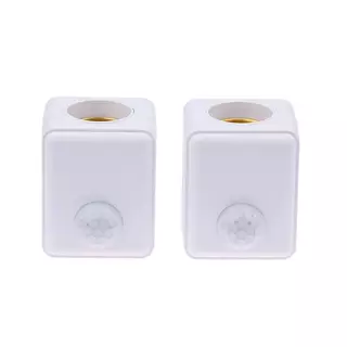 B&A AC110-240V ติดผนัง LED มนุษย์เซ็นเซอร์อินฟราเรดผู้ถือโคมไฟอัจฉริยะ Delay E27 สกรูพอร์ตเซ็นเซอร์โคมไฟหัวอะแดปเตอร์ {th}