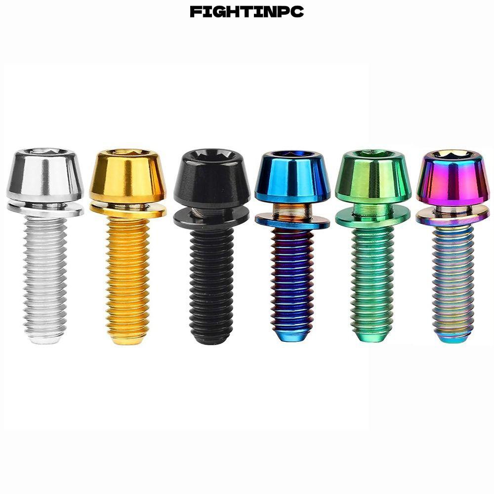 FIGHTINPC Titanium Bolt, พร้อมเครื่องซักผ้า M5x20mm Allen Hex Screws, คุณภาพสูง M5x16mm M5x18mm สกรู