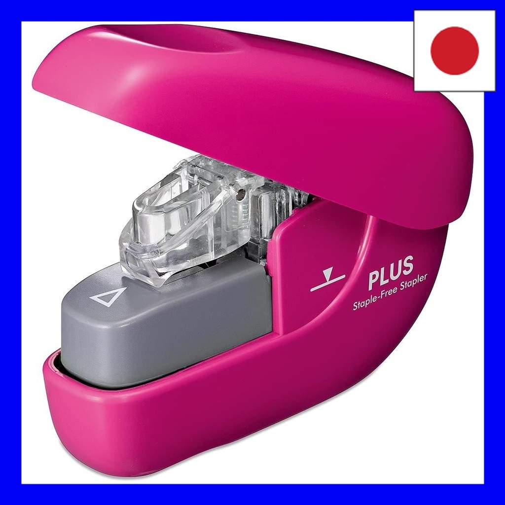 Plus Needleless Stapler Paper Clinch Pink SL-106NB 31-125pomepomemam