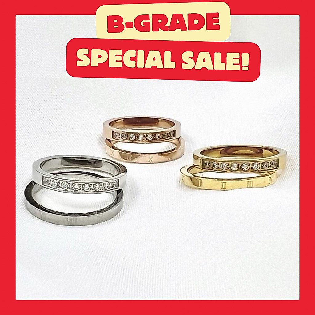 {B-Grade} TM winkle 14k ring set. (แหวนตัวเรือนสแตนเลส)