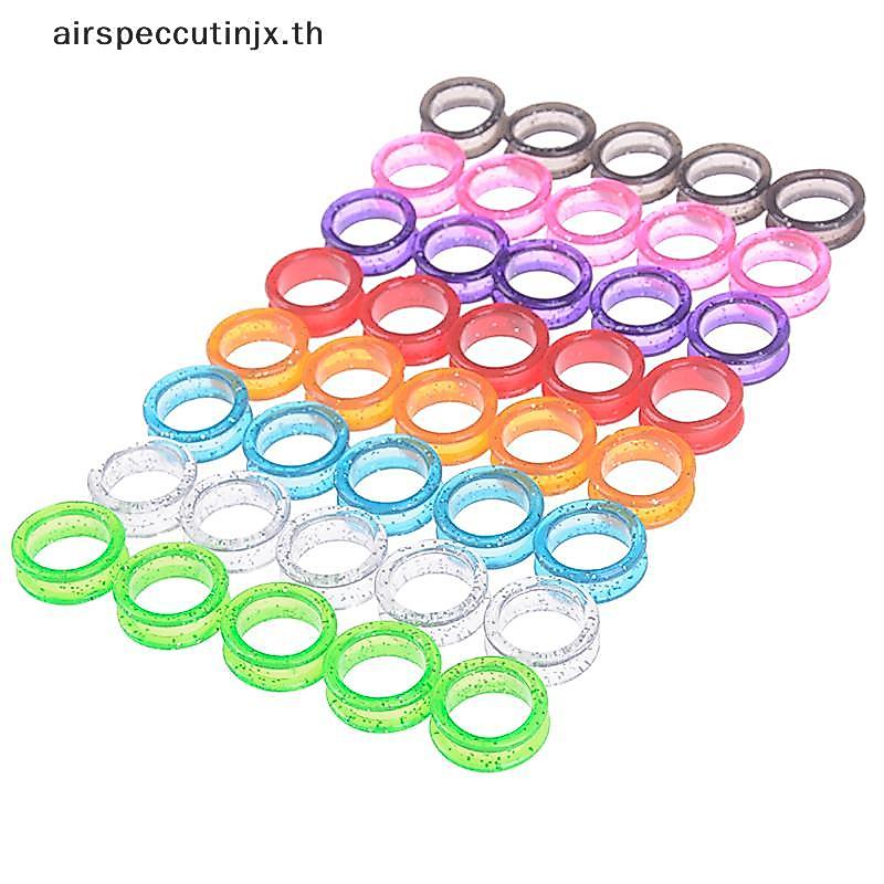Airspeccutinjx 5 ชิ้น/เซ็ตซิลิกาเจลผมกรรไกรแหวนตัดตัดผมวงกลมกรรไกร Hairdressing TH