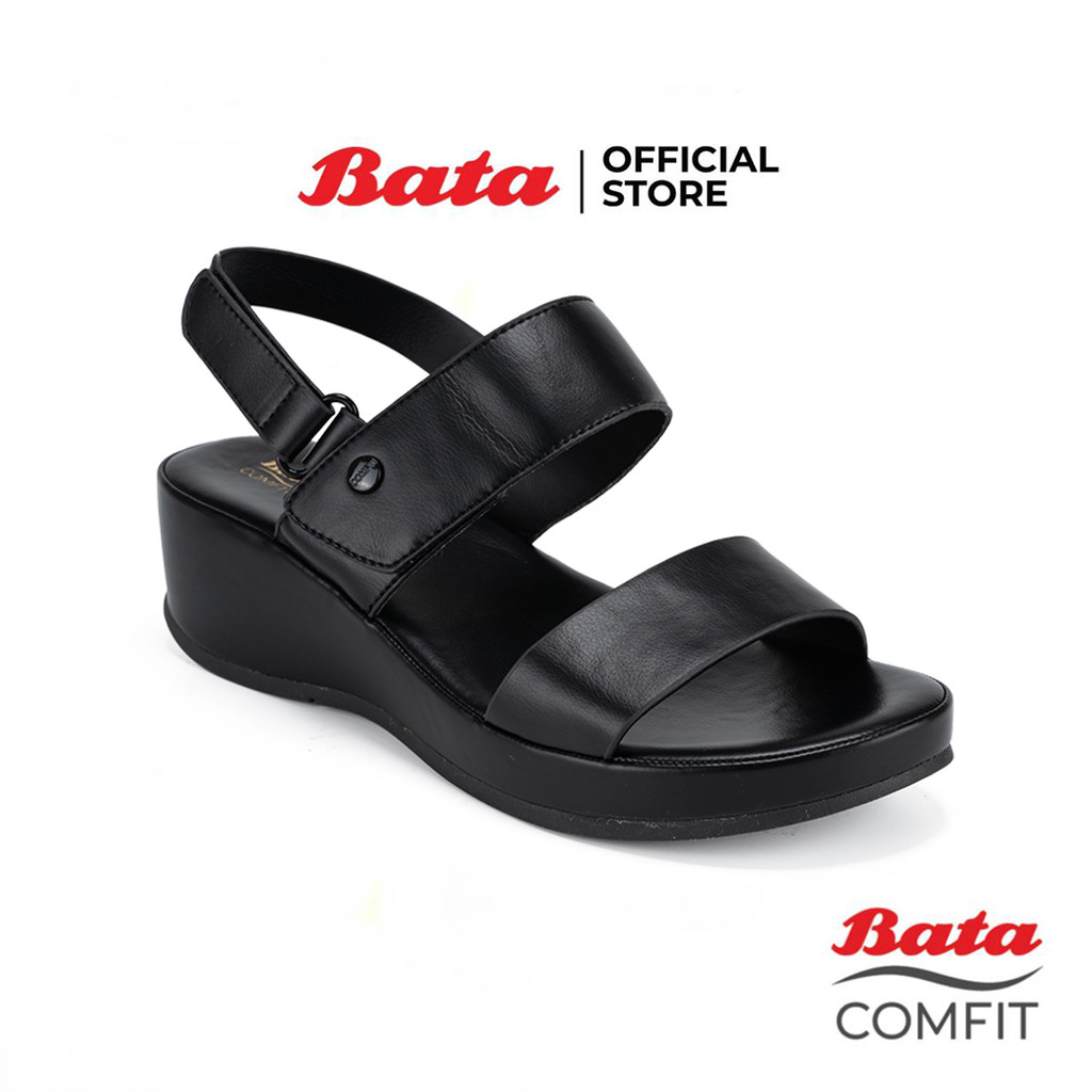 Bata บาจา Comfit รองเท้าเพื่อสุขภาพแบบรัดส้น สูง 1 นิ้ว สำหรับผู้หญิง รุ่น RELIFT สีชมพูอ่อน 7015190 สีดำ 7016190